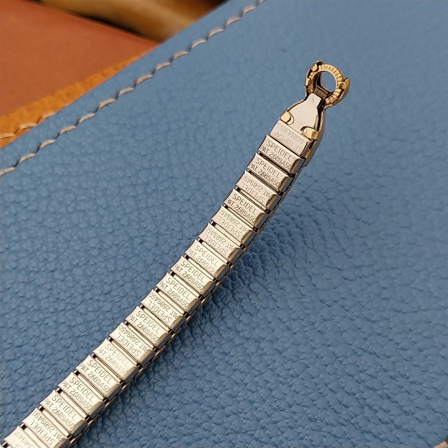 Yellow Gold-Filled Speidel Black Magic Unused 1960s Vintage Cocktail Watch Band