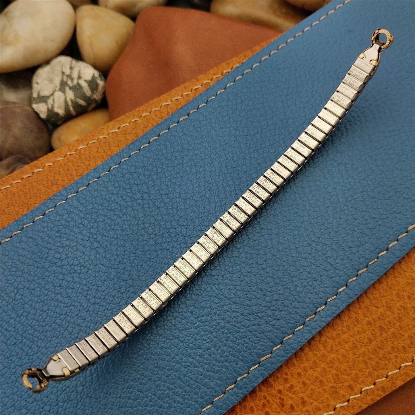 Yellow Gold-Filled Speidel Black Magic Unused 1960s Vintage Cocktail Watch Band