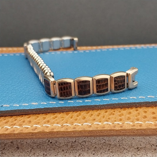 12k Gold-Filled & Lizard Ladies JB Champion Expansion Unused Vintage Watch Band