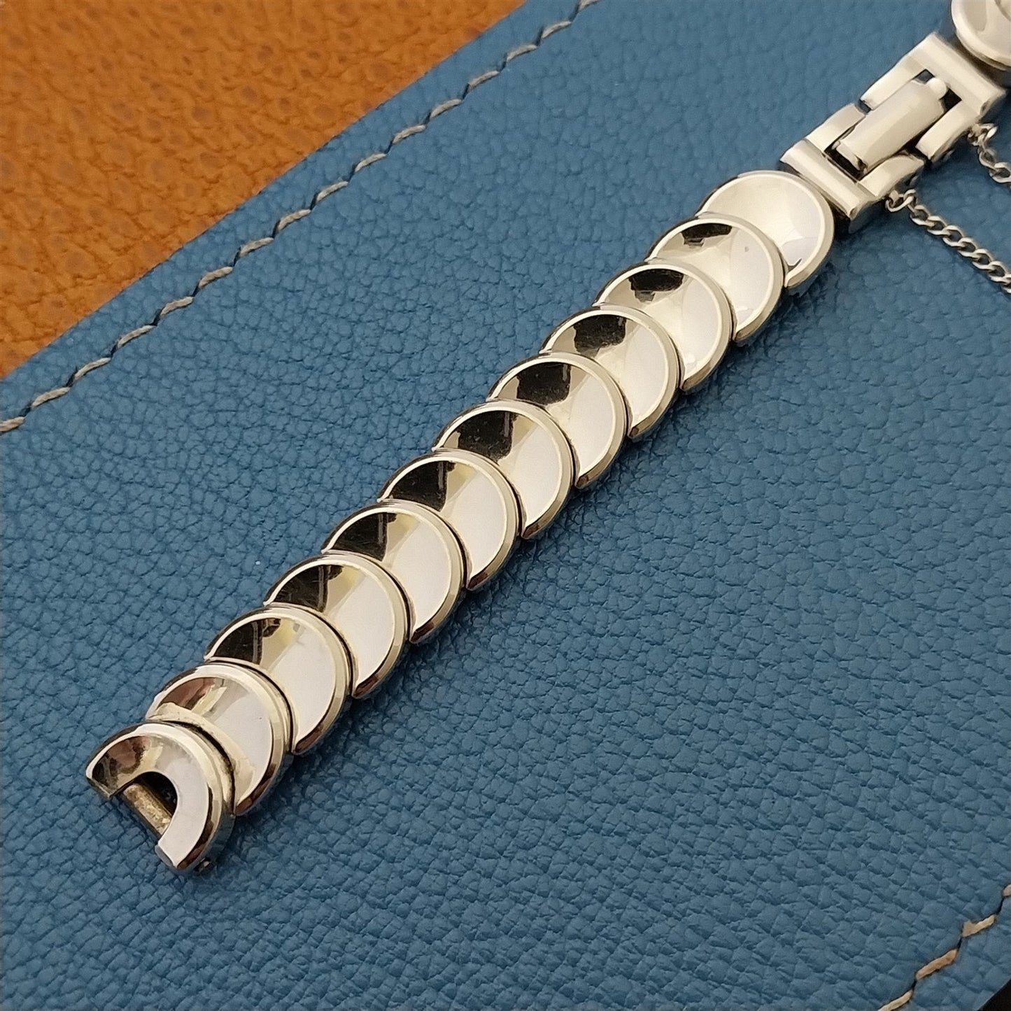 Vintage Kreisler White Gold-Filled Coin-Link Ladies Unused Cocktail Watch Band