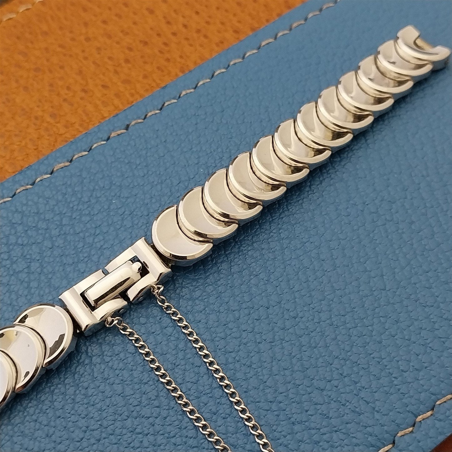 Vintage Kreisler White Gold-Filled Coin-Link Ladies Unused Cocktail Watch Band