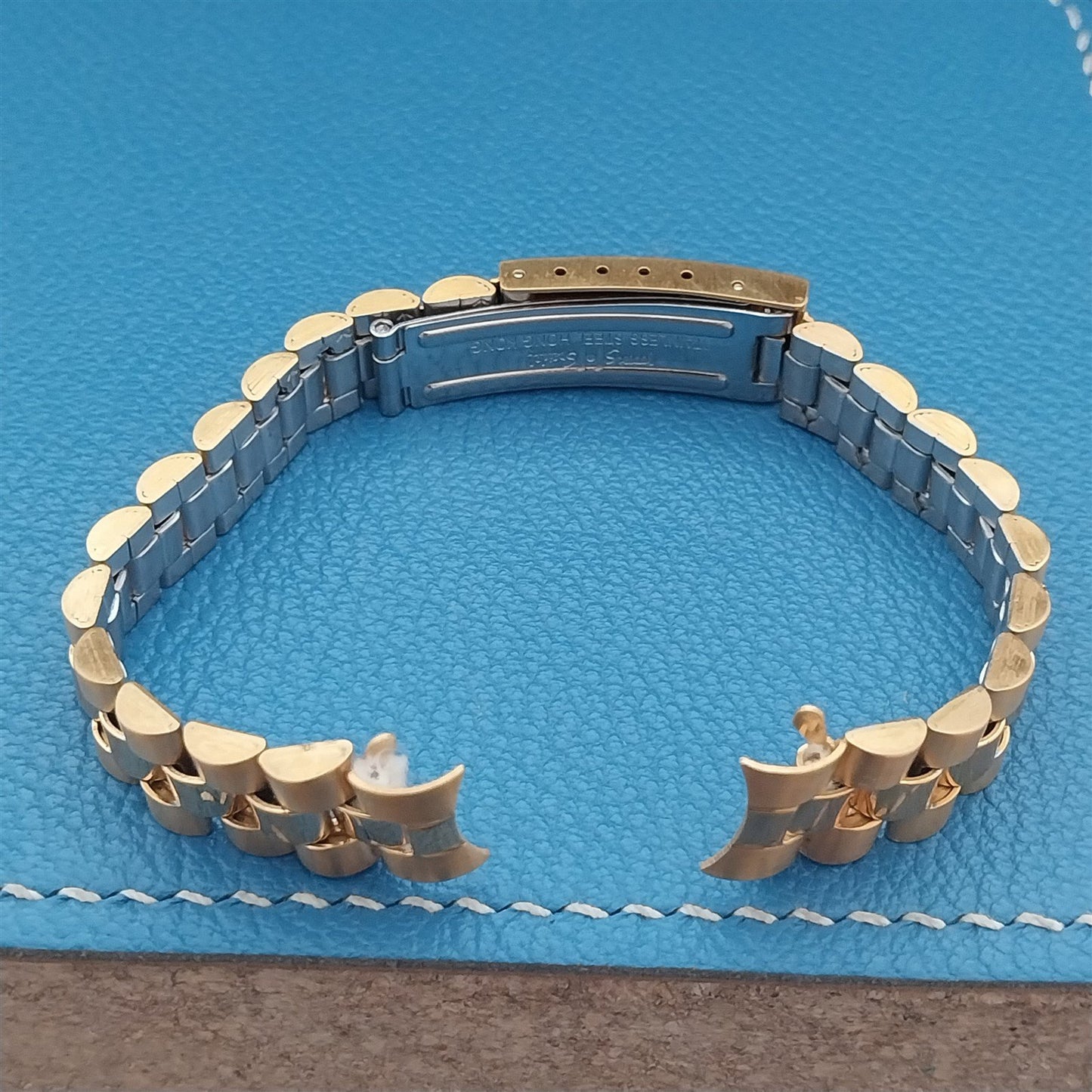 13mm Curved-End Gold-Tone President Speidel Hirsch nos Ladies Watch Band
