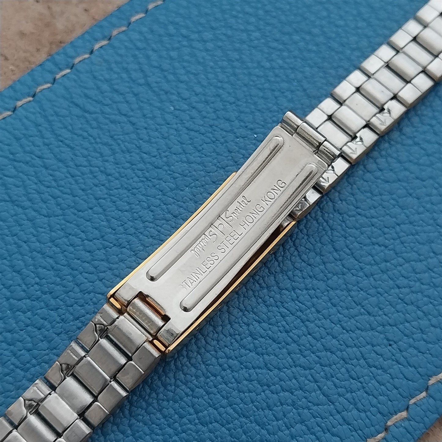 13mm Curved-End Gold-Tone President Speidel Hirsch nos Ladies Watch Band