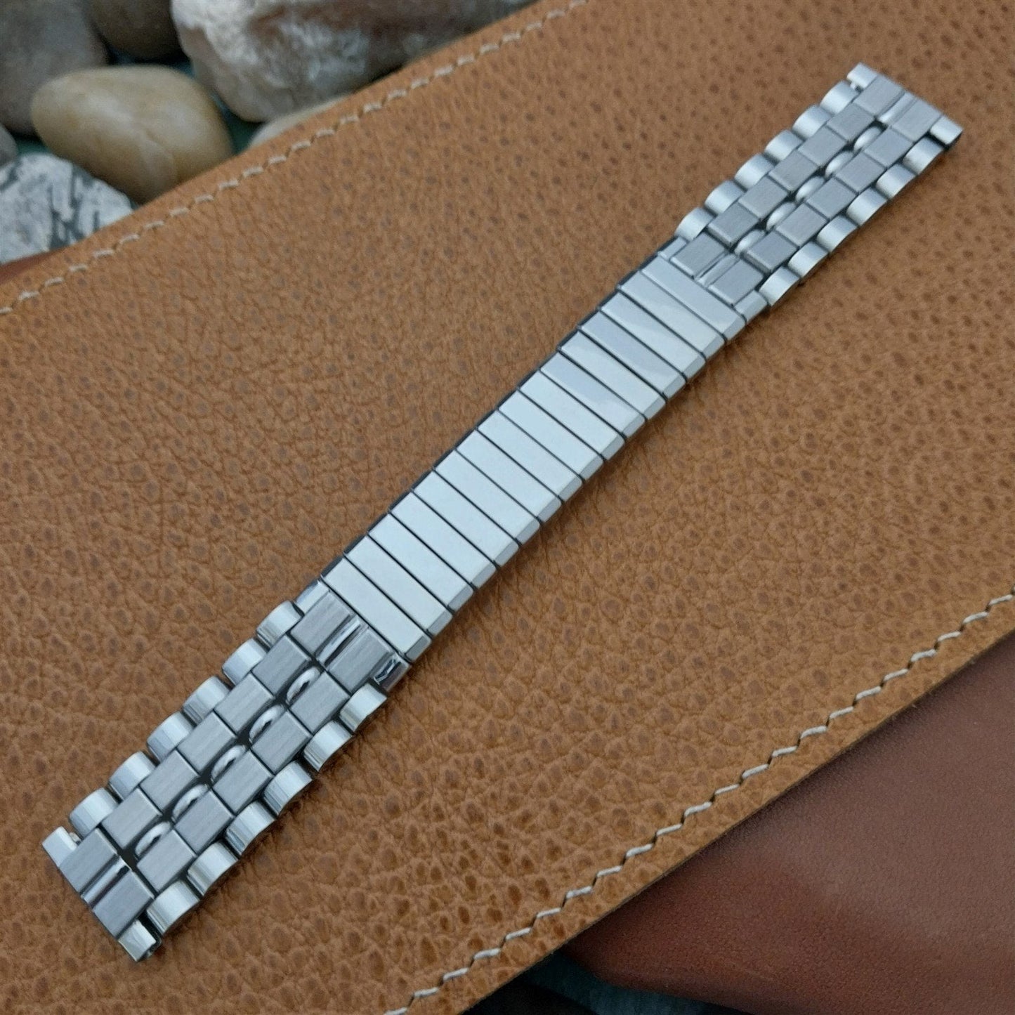 17.2mm 1960s Bullet-Link Craftex Stainless Steel unused Vintage Watch Band