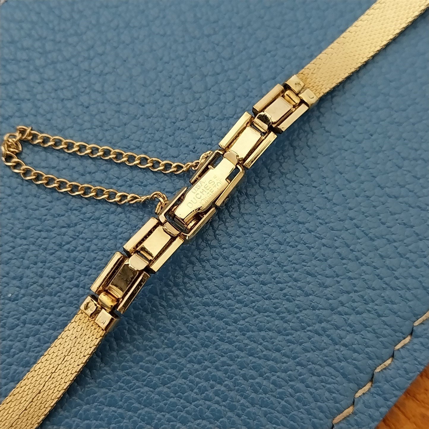 Duchess Yellow Gold-Fill Ladies Mesh Unused 1960s Vintage Cocktail Watch Band