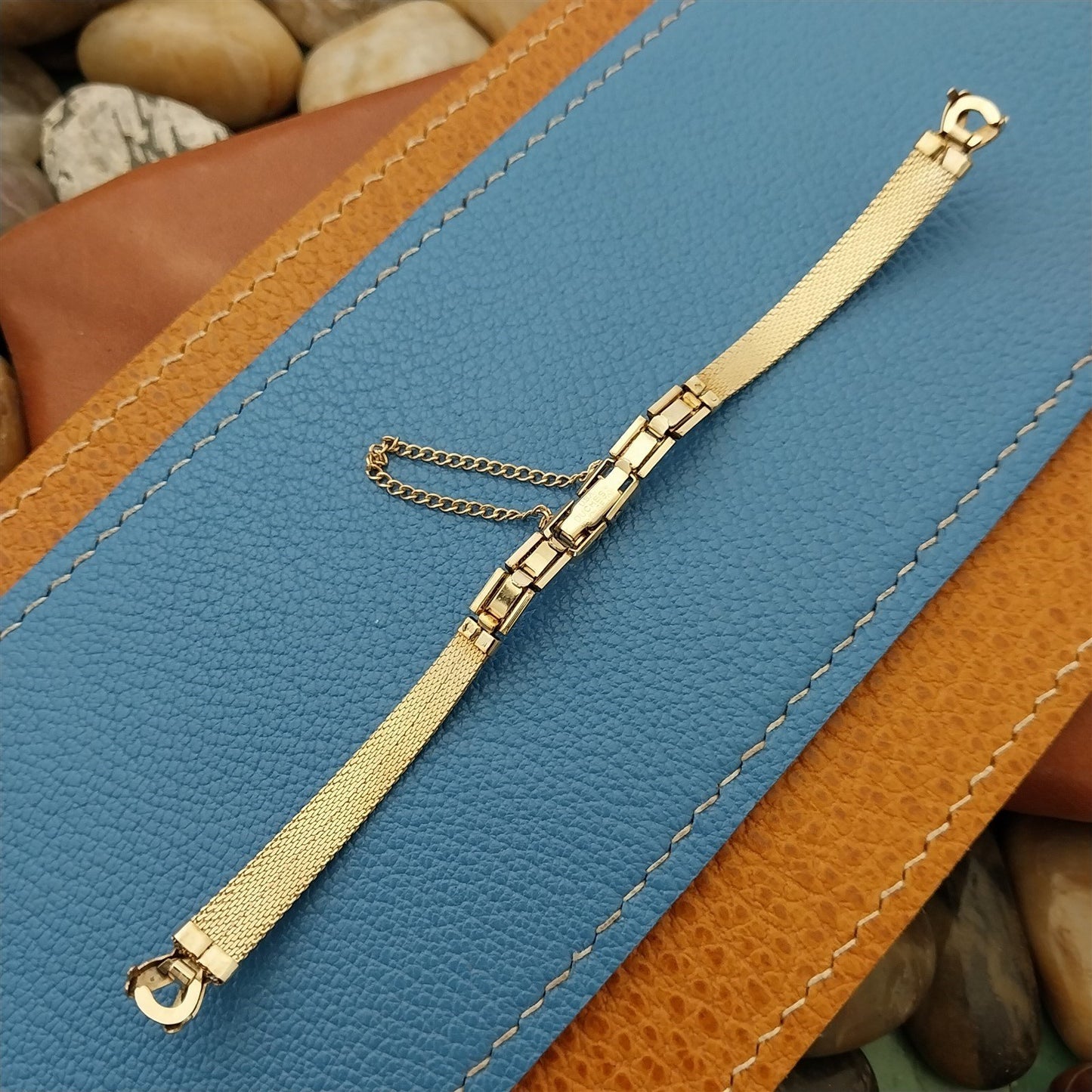 Duchess Yellow Gold-Fill Ladies Mesh Unused 1960s Vintage Cocktail Watch Band