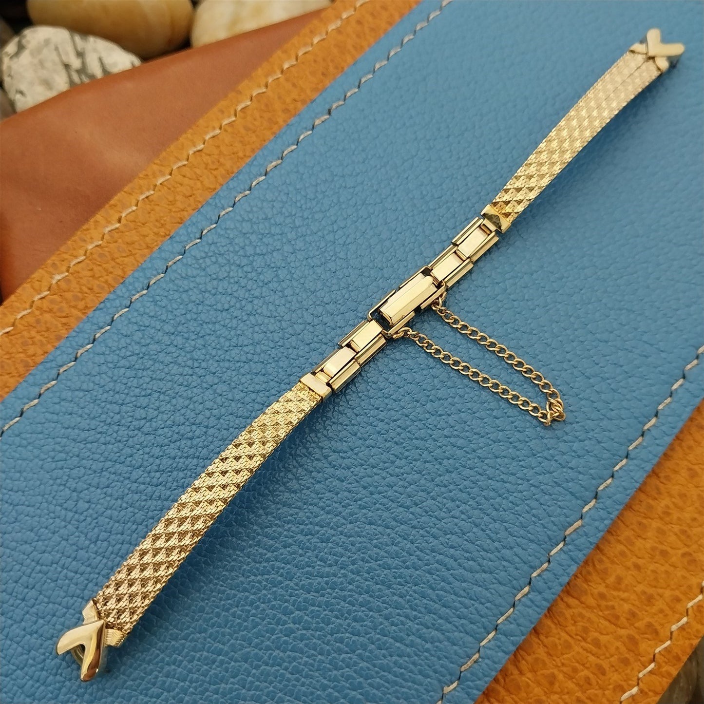 Duchess Yellow Gold-Fill Ladies Mesh Unused 1960s Vintage Cocktail Watch Band