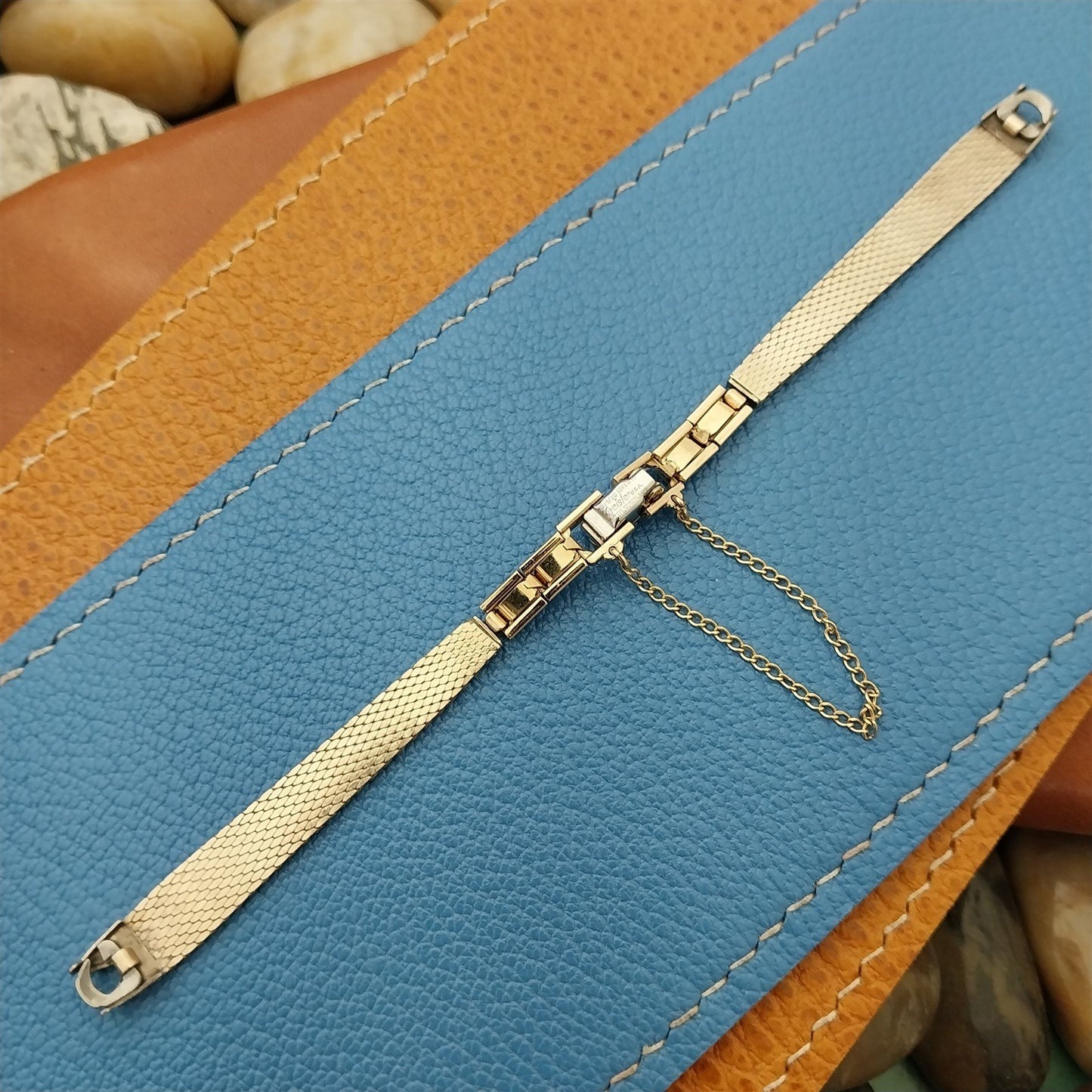 Kreisler Yellow Gold-Fill Ladies Mesh Unused 1960s Vintage Cocktail Watch Band