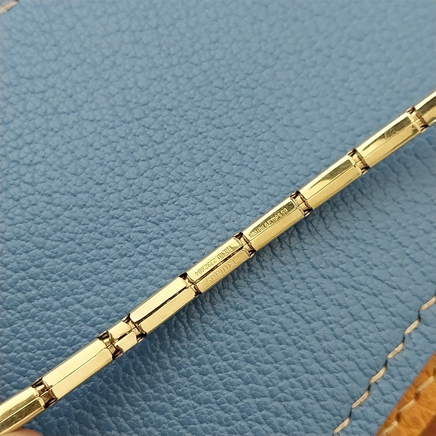 Vintage 10K Gold-Filled Speidel Windswept Unused Long 1950s Cocktail Watch Band