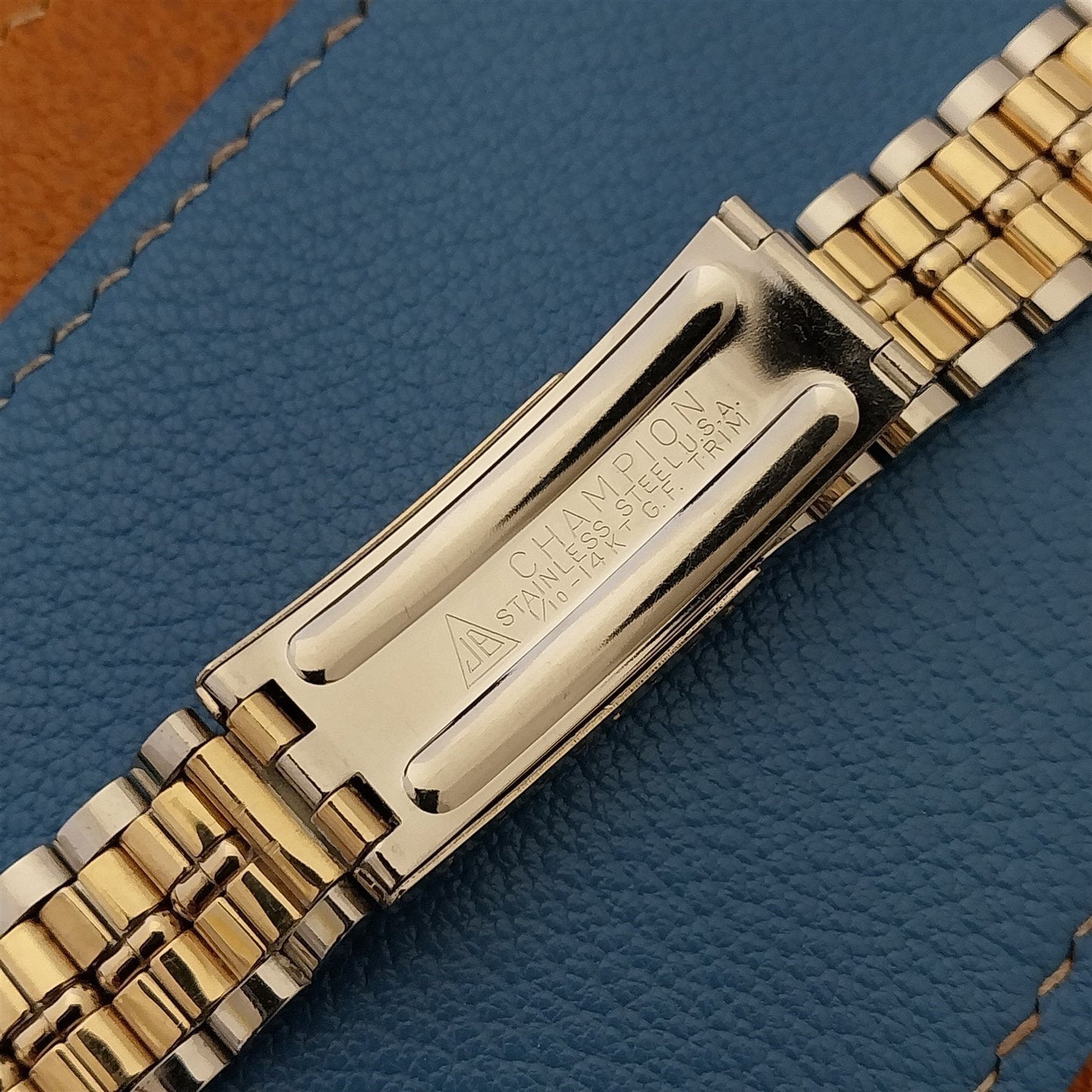 19mm JB Champion 14K Gold-Fill & Stainless Steel Unused 1960s Vintage Watch Band