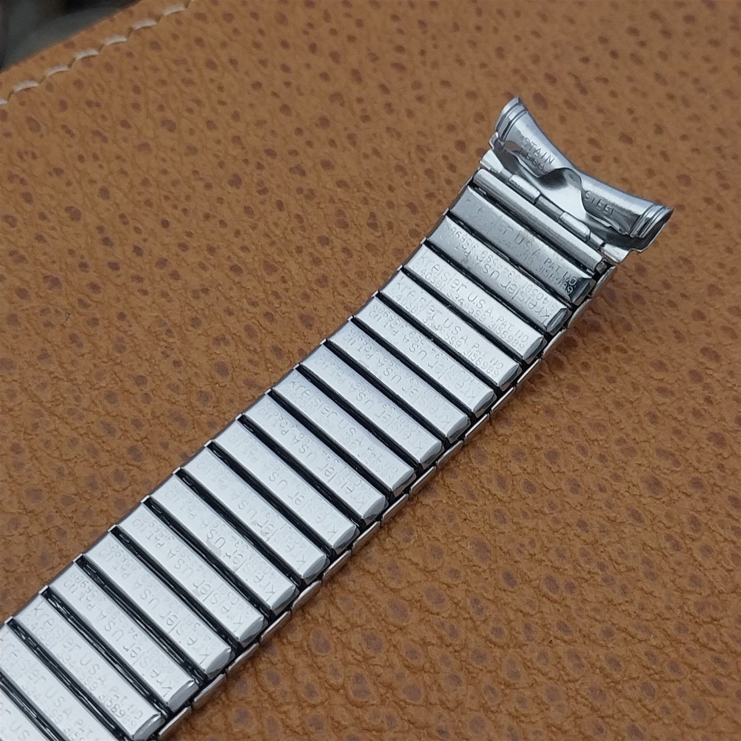 18mm 19mm Kreisler USA Stainless Steel DuraFlex Unused 1960s Vintage Watch Band