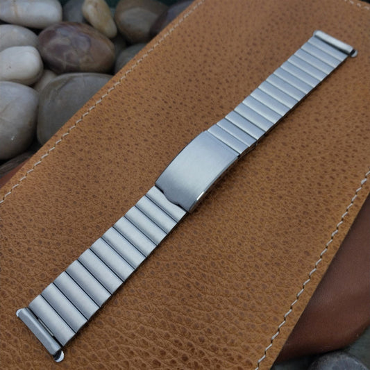 17.2mm Stainless Steel Bar-Link nos Unused Classic 1970s Vintage Watch Band