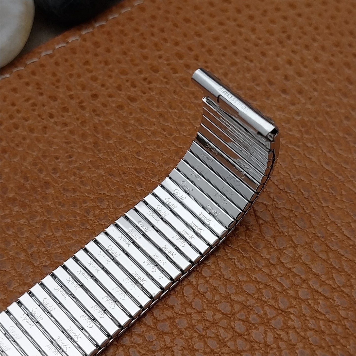 17.2mm 11/16 10k White Gold-Filled Speidel Thinline unused Vintage Watch Band