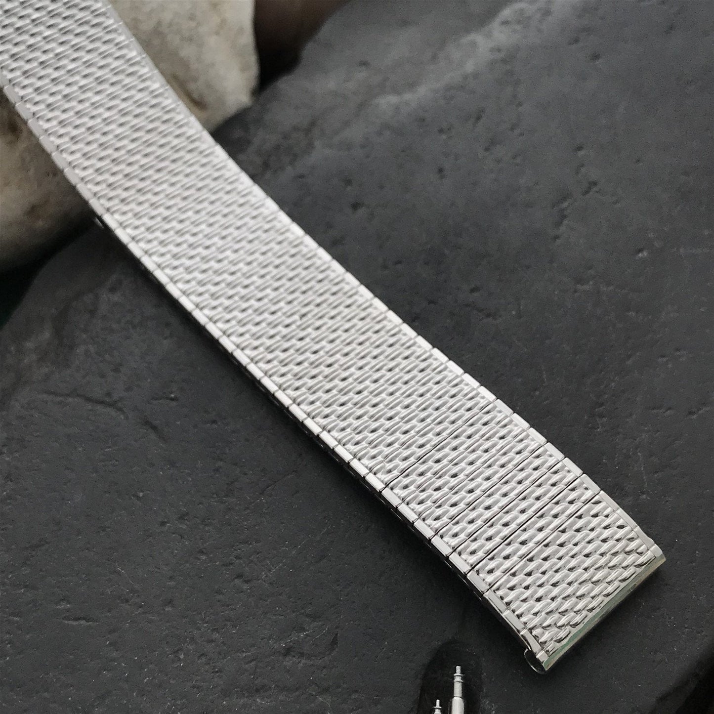 17.2mm 11/16 10k White Gold-Filled Speidel Thinline unused Vintage Watch Band