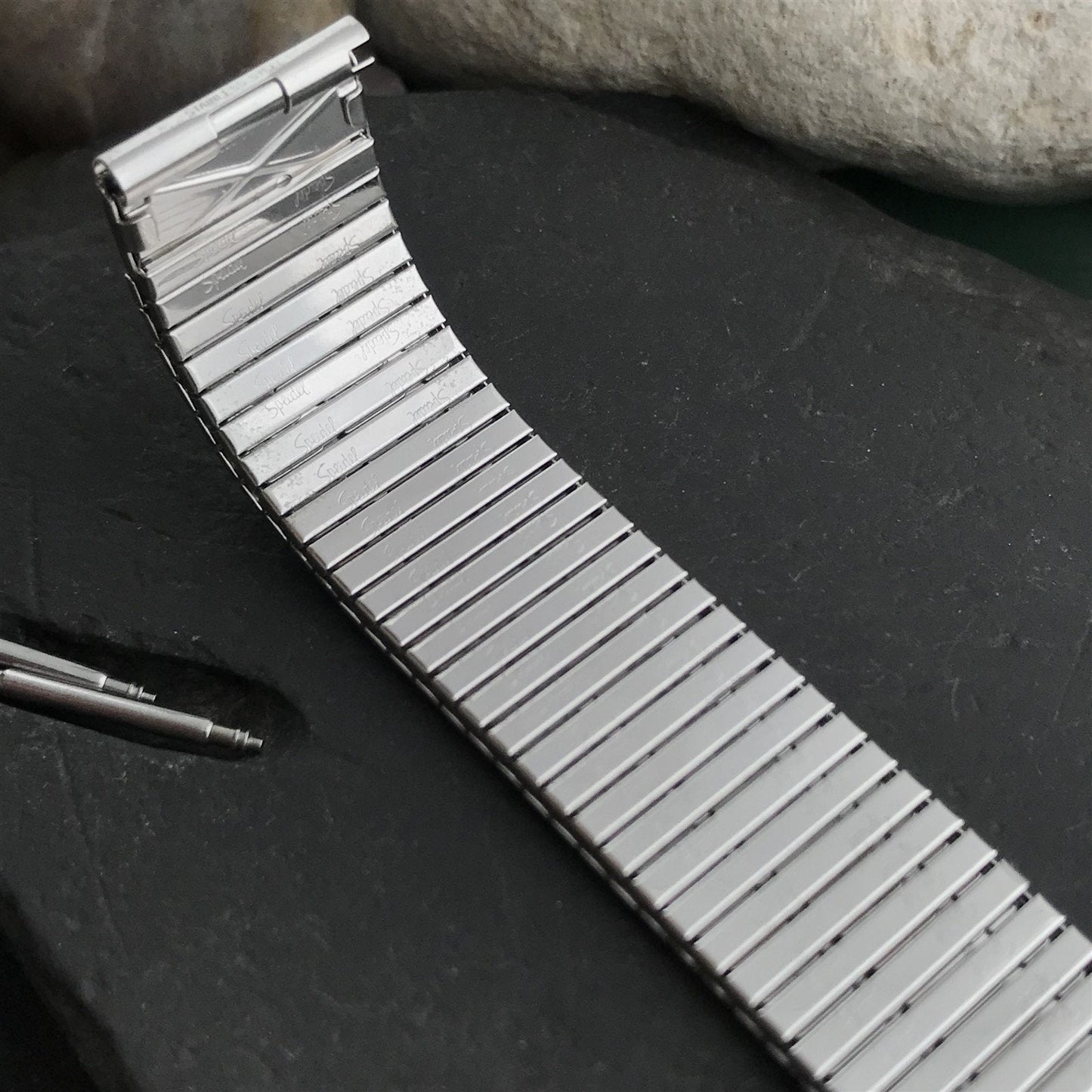 17.2mm 11/16 10k White Gold-Filled Speidel Thinline unused Vintage Watch Band