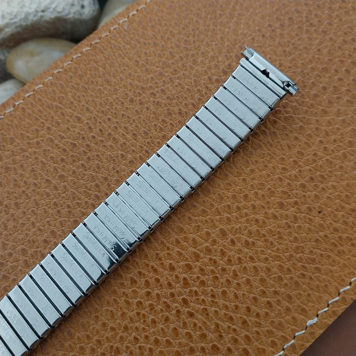 18mm 19mm Speidel Valencia Stainless Steel Unused nos 1970s Vintage Watch Band