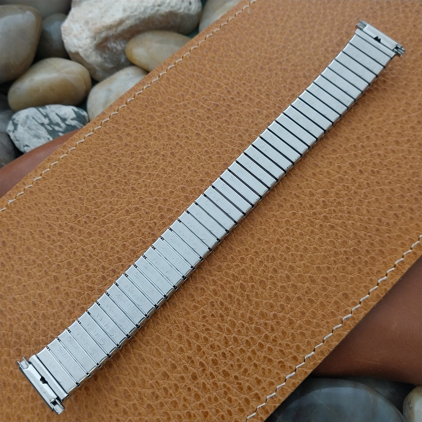 18mm 19mm Speidel Valencia Stainless Steel Unused nos 1970s Vintage Watch Band