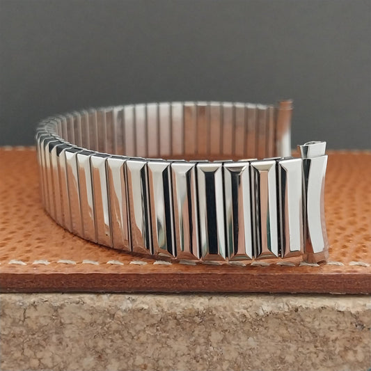 1970s Speidel Fullback Stainless Steel 16mm 18mm 19mm nos Vintage Watch Band