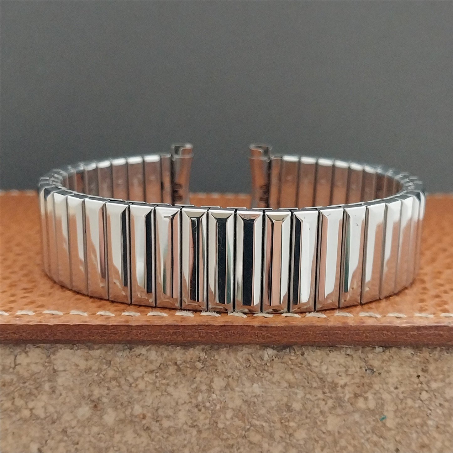 1970s Speidel Fullback Stainless Steel 16mm 18mm 19mm nos Vintage Watch Band