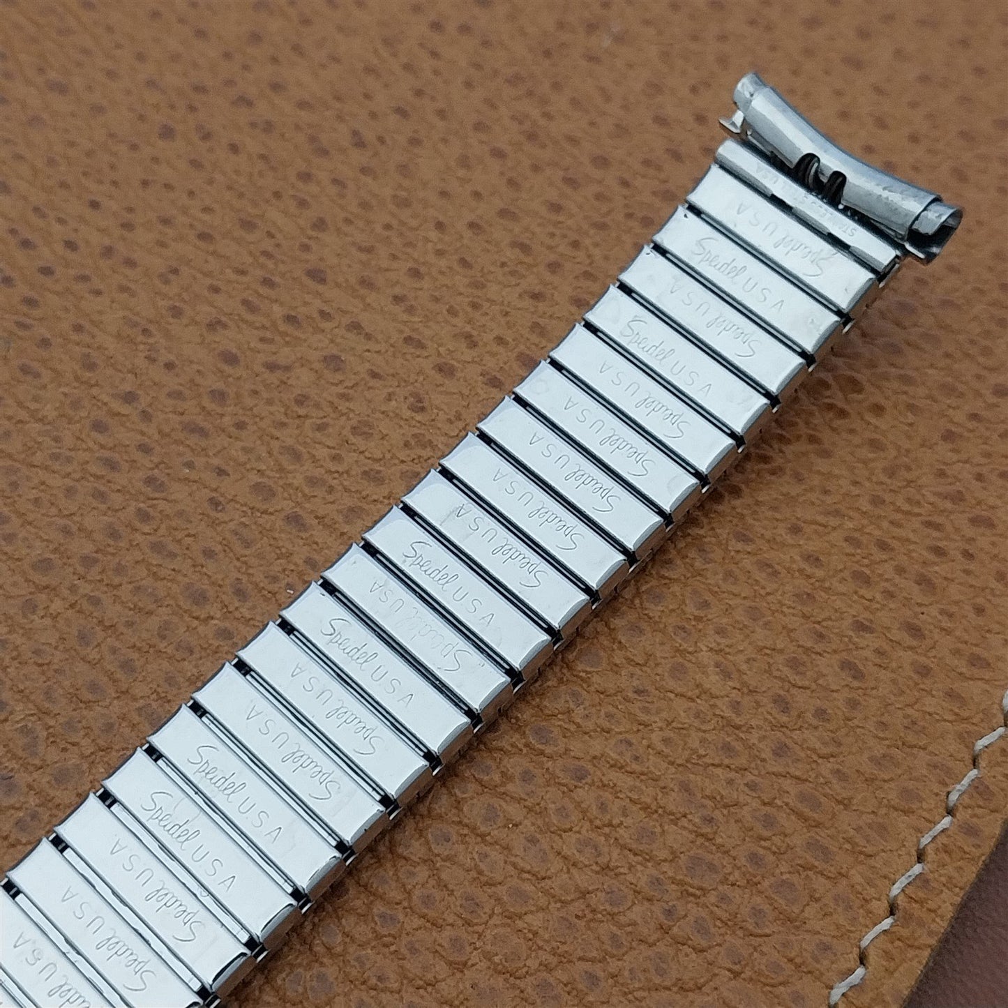 1970s Speidel Fullback Stainless Steel 16mm 18mm 19mm nos Vintage Watch Band