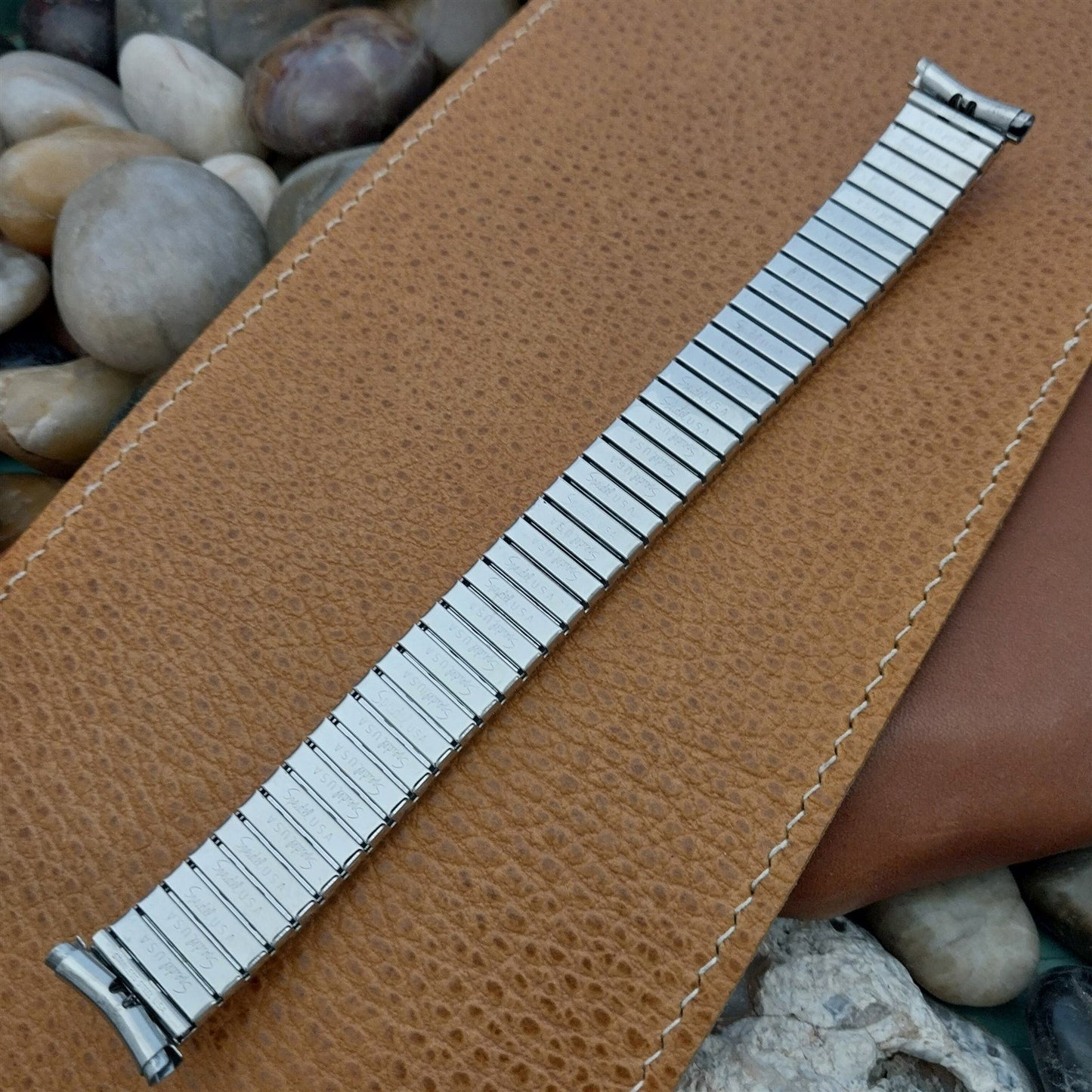 1970s Speidel Fullback Stainless Steel 16mm 18mm 19mm nos Vintage Watch Band
