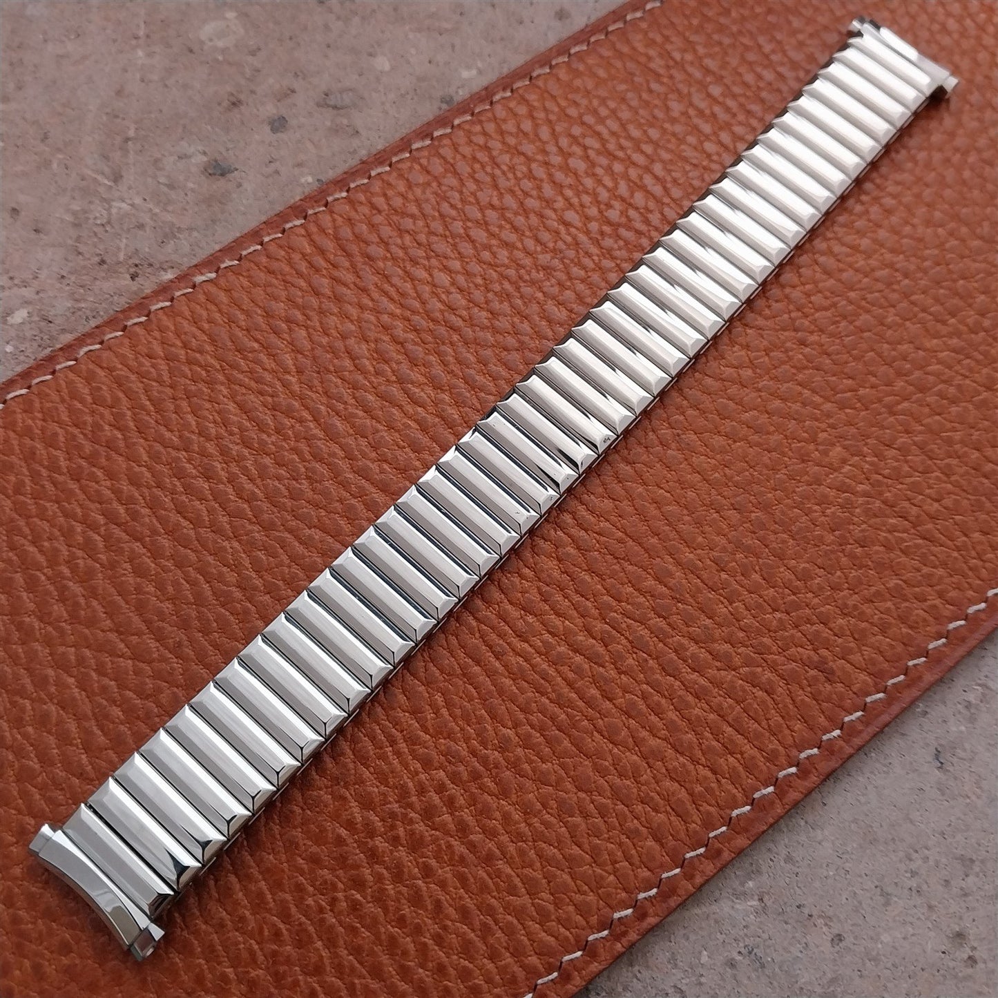 1970s Speidel Fullback Stainless Steel 16mm 18mm 19mm nos Vintage Watch Band