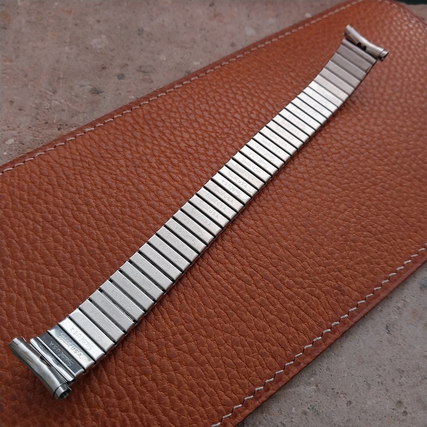 1970s Speidel Fullback Stainless Steel 16mm 18mm 19mm nos Vintage Watch Band