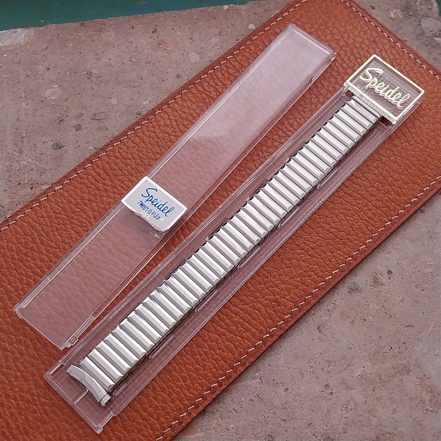 1970s Speidel Fullback Stainless Steel 16mm 18mm 19mm nos Vintage Watch Band