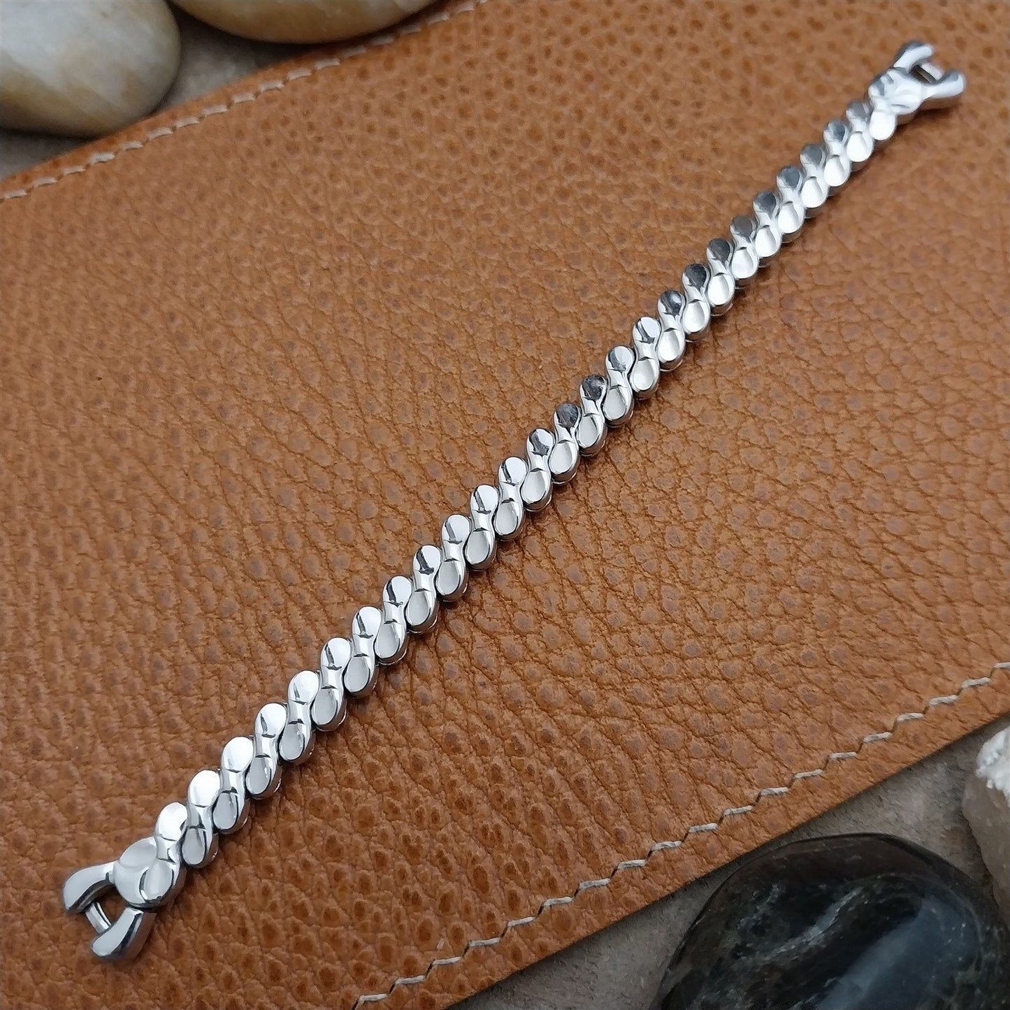 Vintage White Gold-Filled Ladies Expansion Foster Unused 50s Cocktail Watch Band