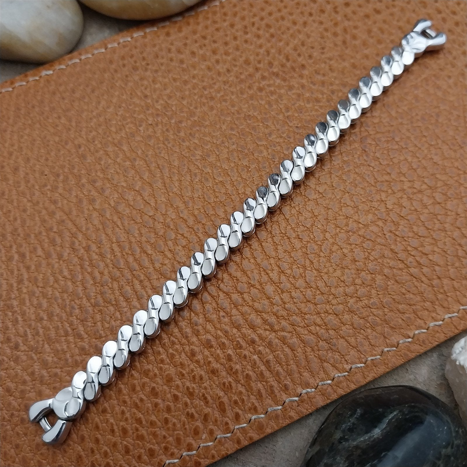 Vintage White Gold-Filled Ladies Expansion Foster Unused 50s Cocktail Watch Band