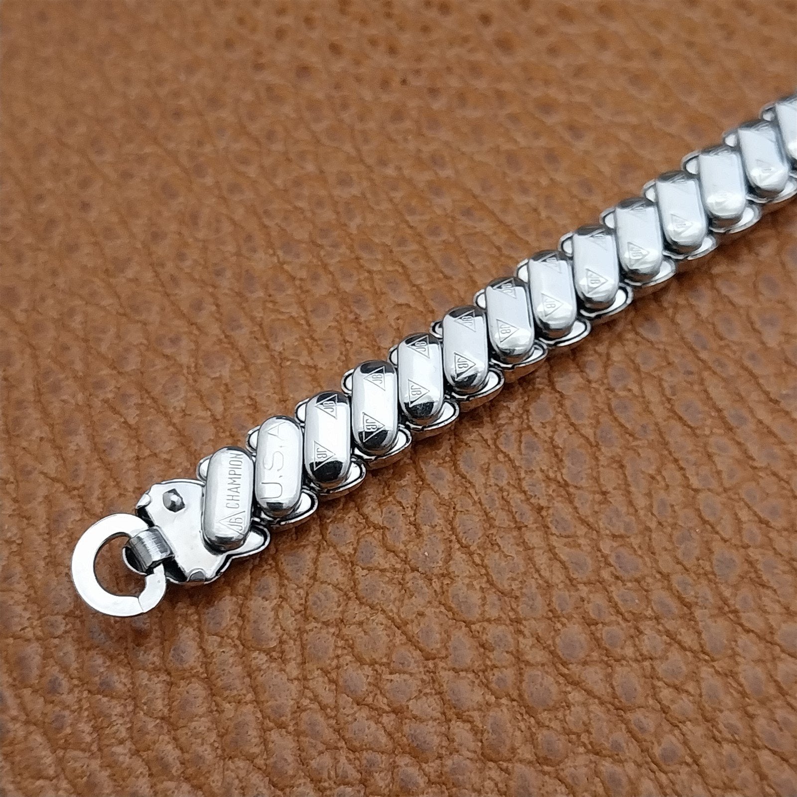 Vintage White Gold-Filled Ladies JB Champion Unused 1950s Cocktail Watch Band