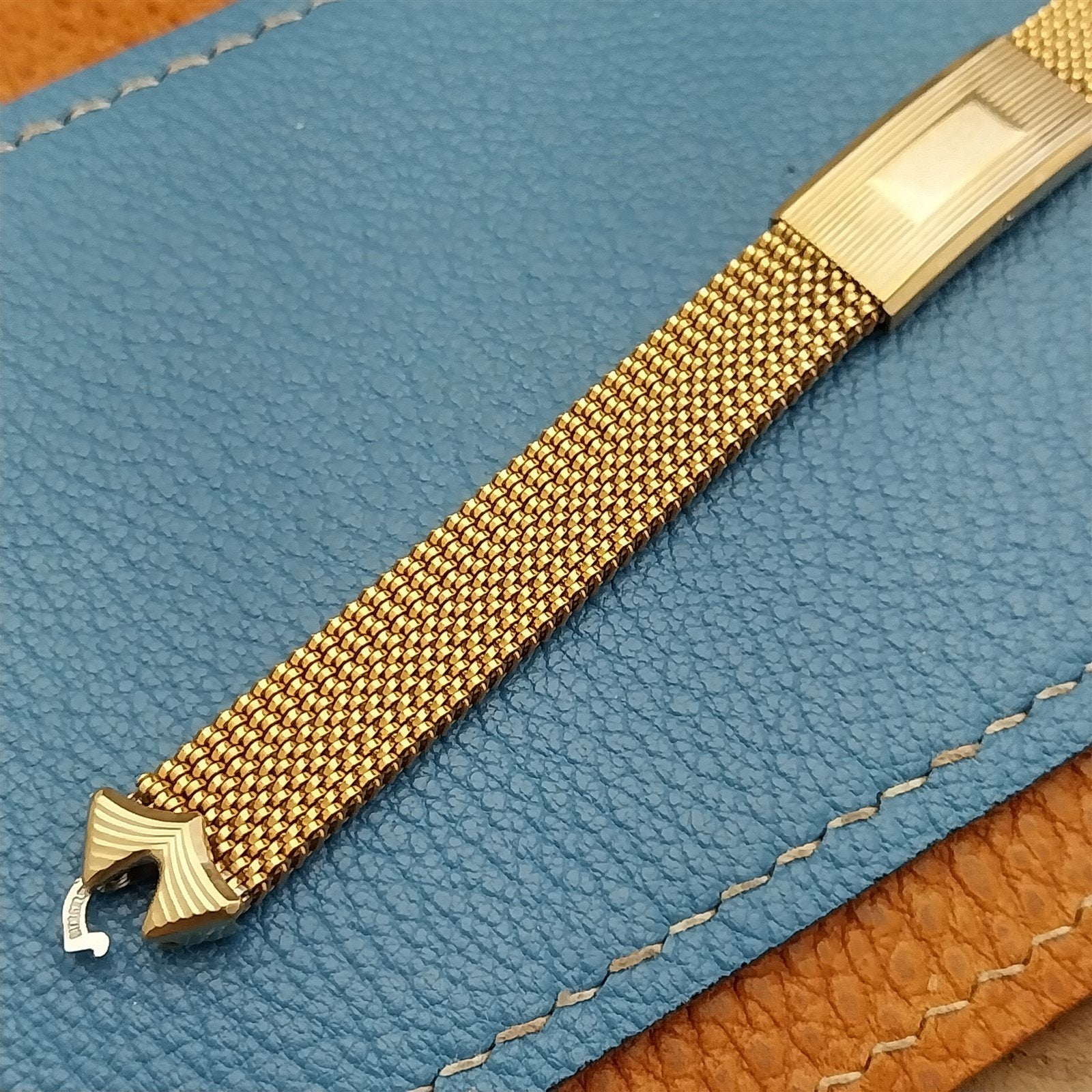 14k Gold hge Ladies Expansion Mesh Evinger Unused Vintage Cocktail Watch Band