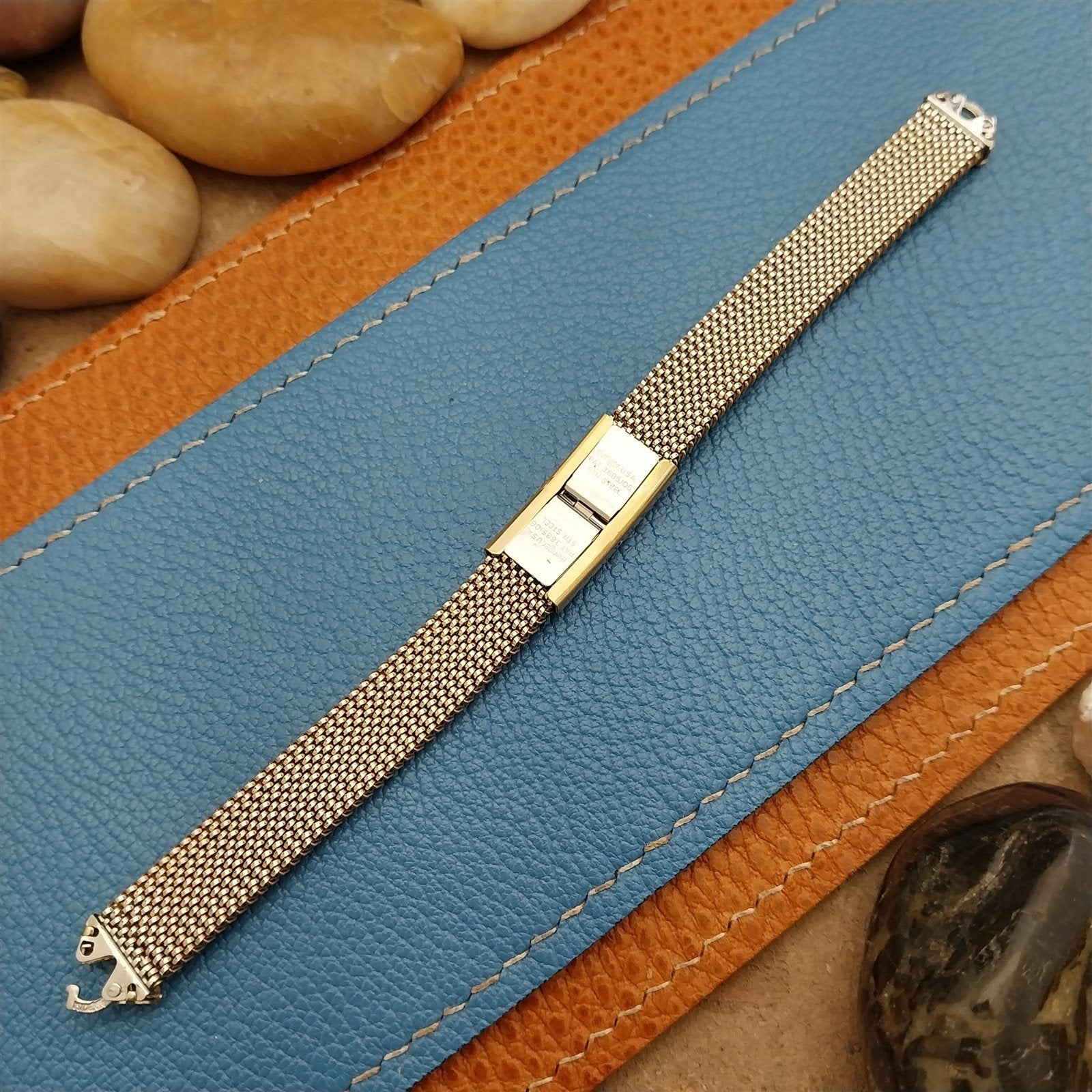 14k Gold hge Ladies Expansion Mesh Evinger Unused Vintage Cocktail Watch Band