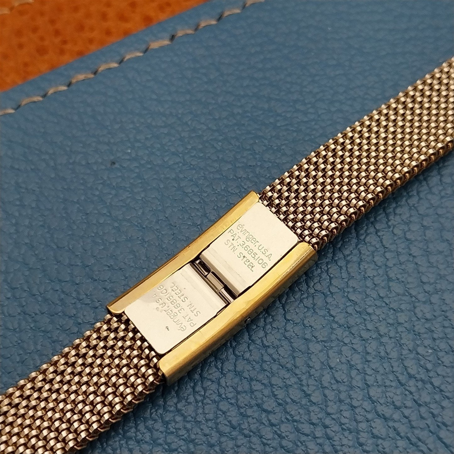 14k Gold hge Ladies Expansion Mesh Evinger Unused Vintage Cocktail Watch Band