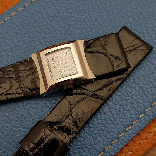 5/8" JB Champion USA Calendar Alligator nos unused 1970s Vintage Watch Band