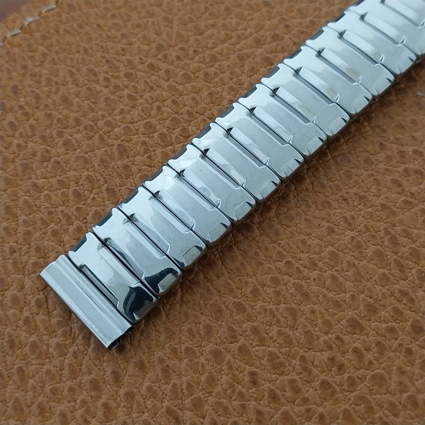 5/8" 1950s Stainless Steel Expansion nos Vintage Watch Band Crown USA Made