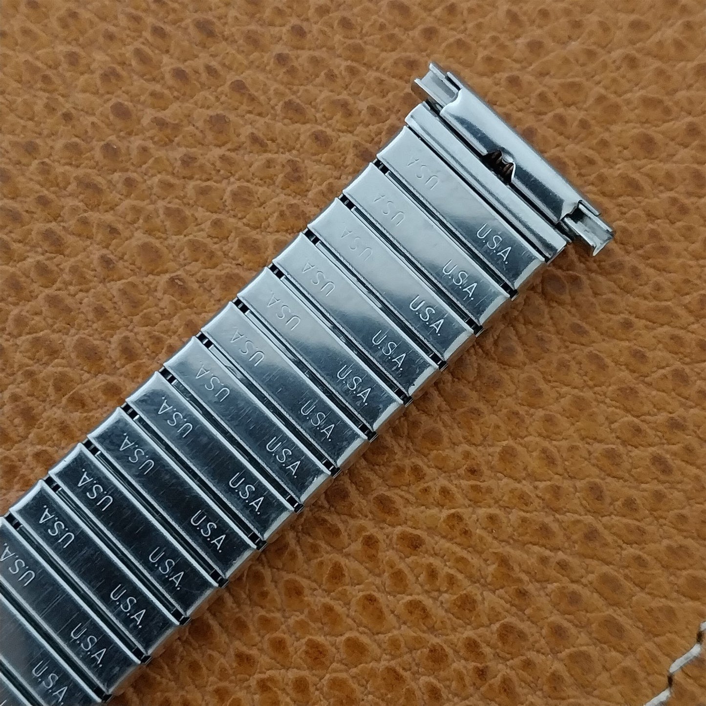 18mm 19mm Speidel Kingsway Stainless Steel nos unused 1970s Vintage Watch Band