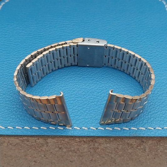 22mm Gold & Stainless Steel Unused Vintage Watch Band