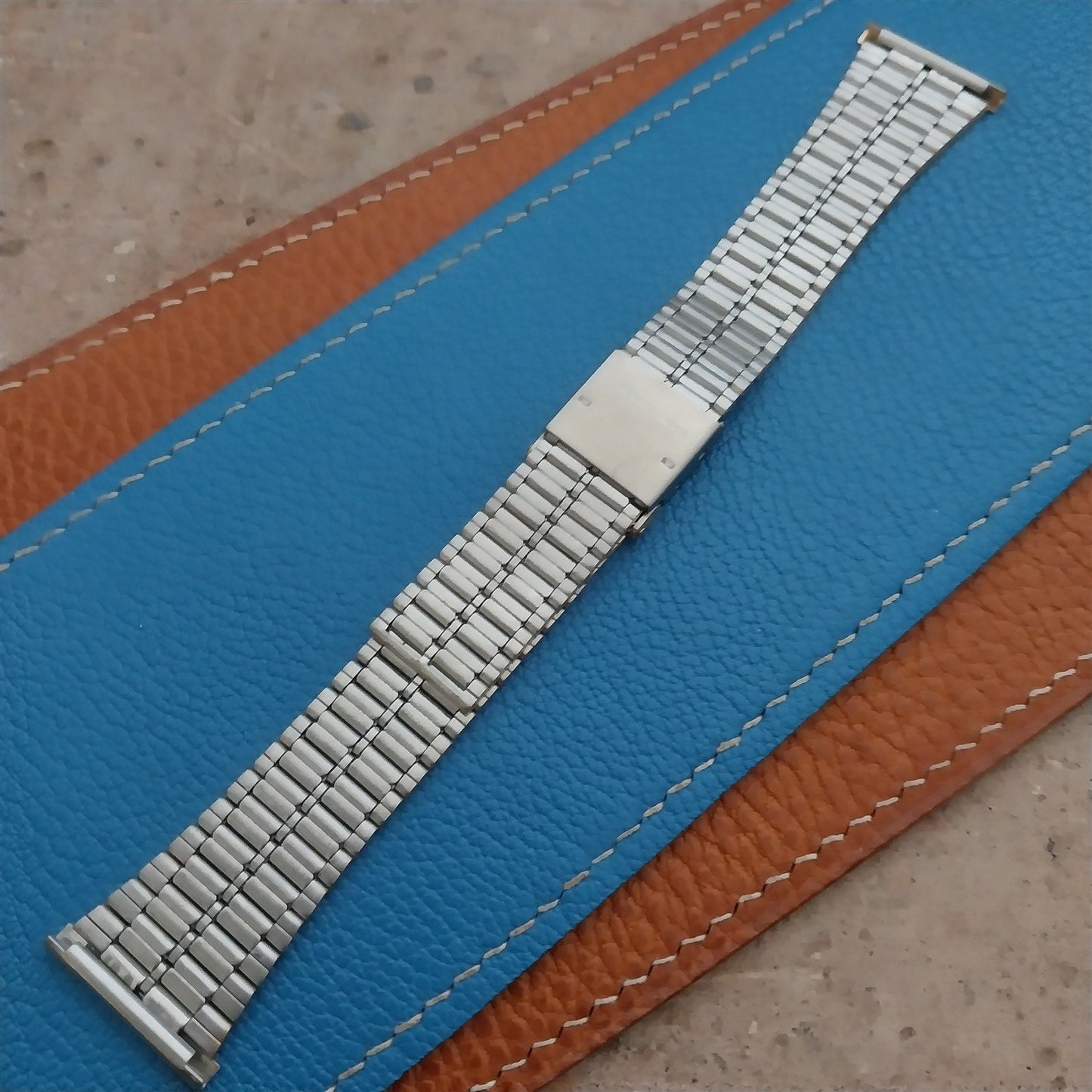 22mm Gold & Stainless Steel Unused Vintage Watch Band