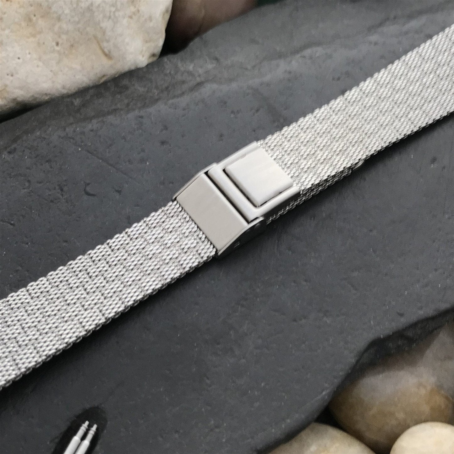 17.2mm Stainless Steel Mesh JB Champion nos 1960s Unused Vintage Watch Band