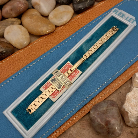 50s Single-Lug Flex-Let Yellow Gold Filled nos Unused Ladies Vintage Watch Band