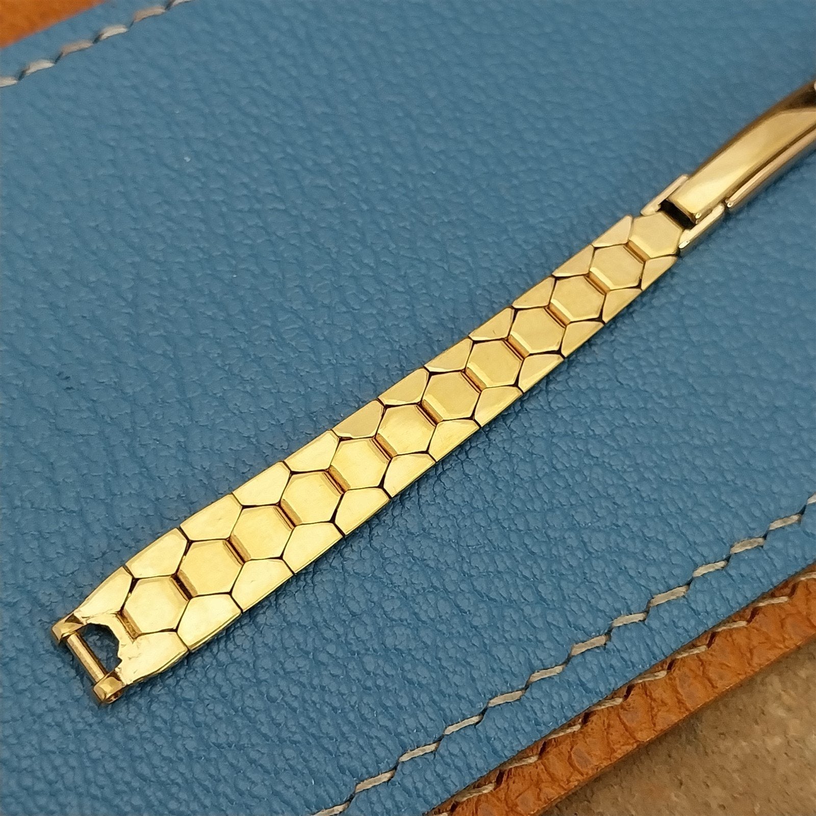 50s Single-Lug Flex-Let Yellow Gold Filled nos Unused Ladies Vintage Watch Band