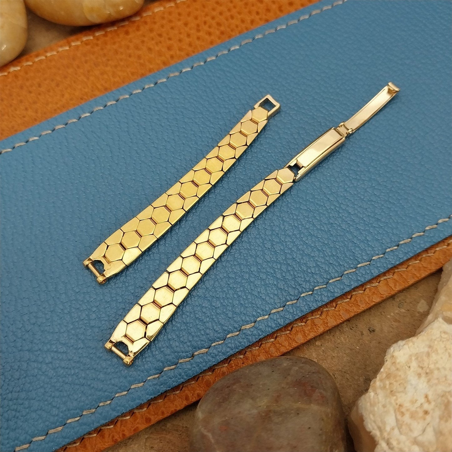 50s Single-Lug Flex-Let Yellow Gold Filled nos Unused Ladies Vintage Watch Band