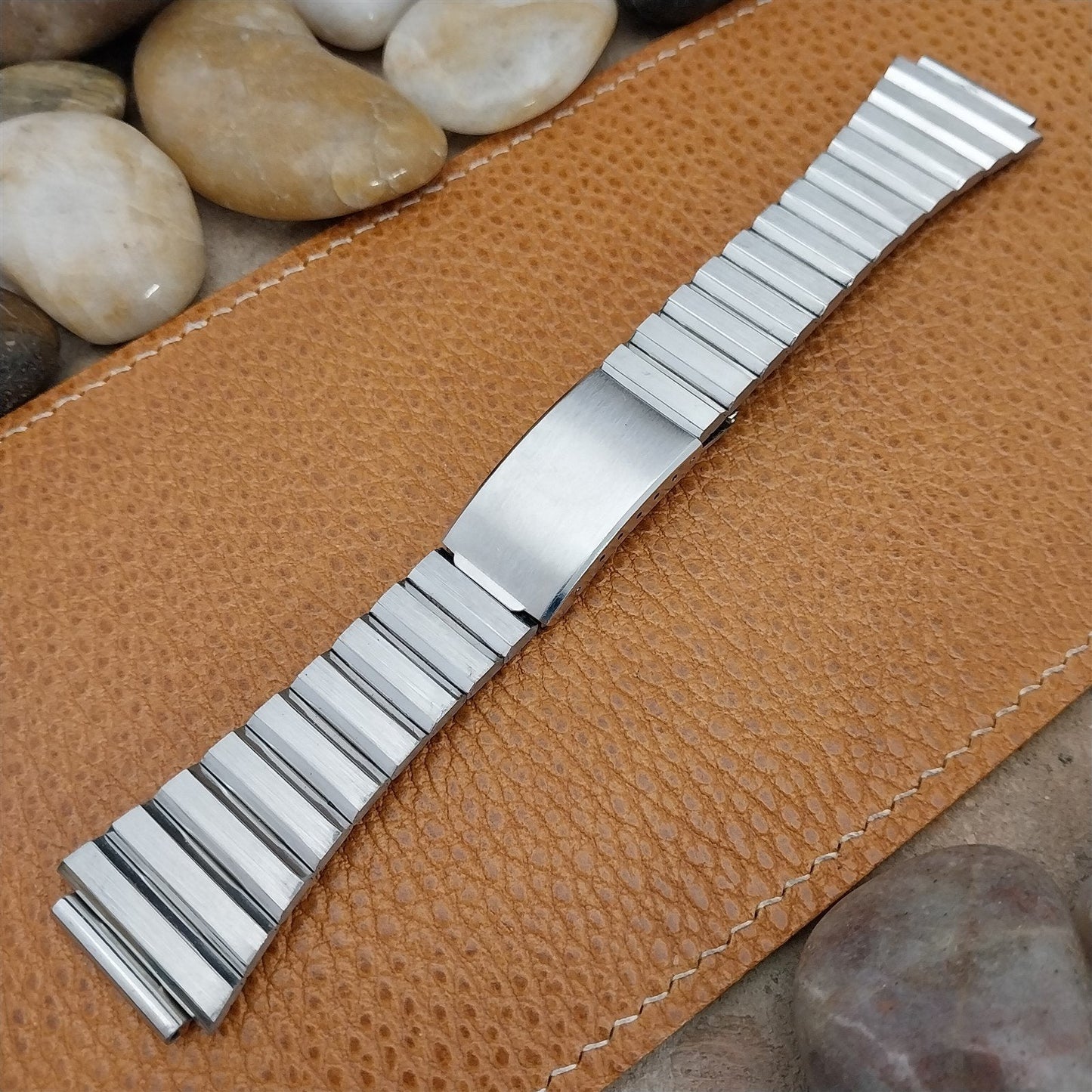 19mm Stainless Steel Deployment 1960s-1970s nos Unused Vintage Watch Band