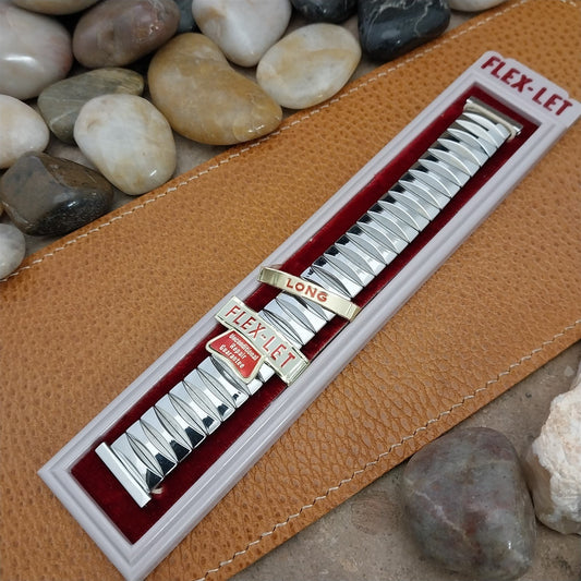 Flex-Let Rex Stainless Steel Expansion nos 1960s Unused Vintage Watch Band