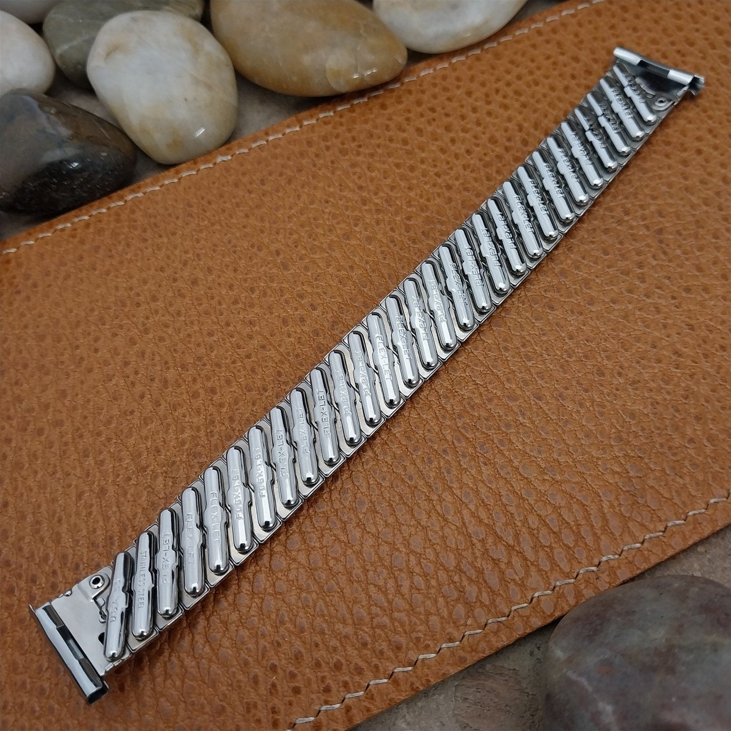 Flex-Let Rex Stainless Steel Expansion nos 1960s Unused Vintage Watch Band