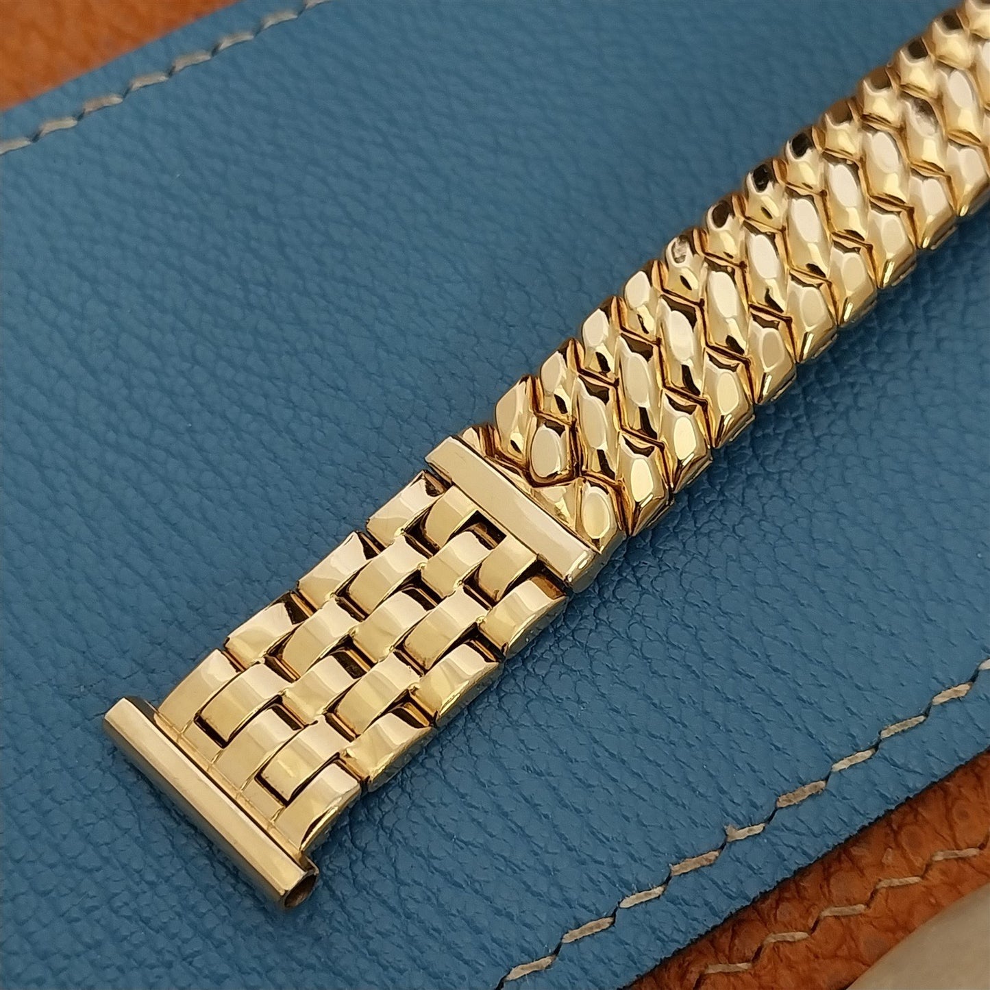 16mm 15mm 1950s 10k Yellow Gold-Filled Short Speidel Unused Vintage Watch Band