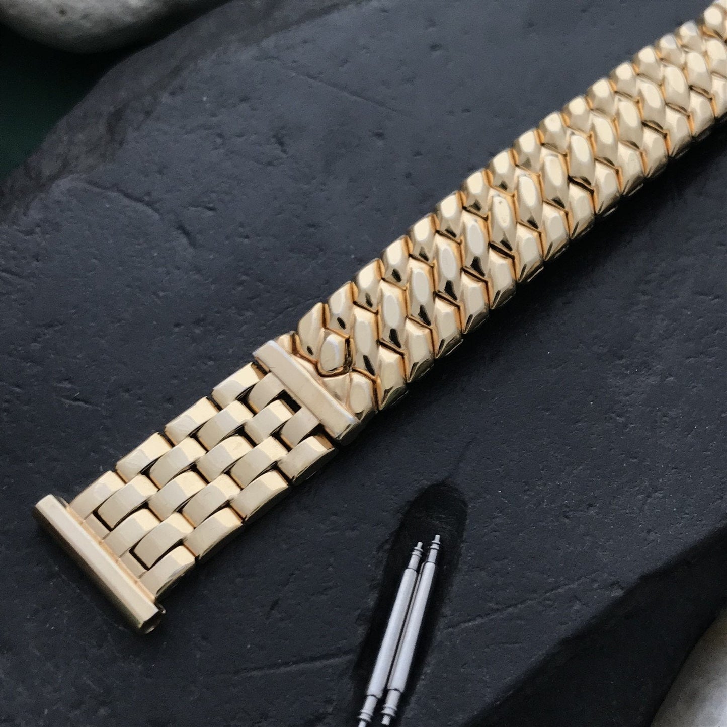 16mm 15mm 1950s 10k Yellow Gold-Filled Short Speidel Unused Vintage Watch Band