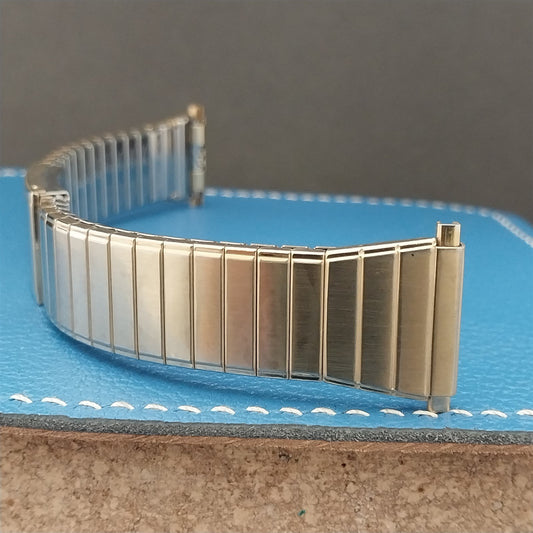 18mm 19mm nos 1970s Speidel USA Gold-Tone Straight End Unused Vintage Watch Band