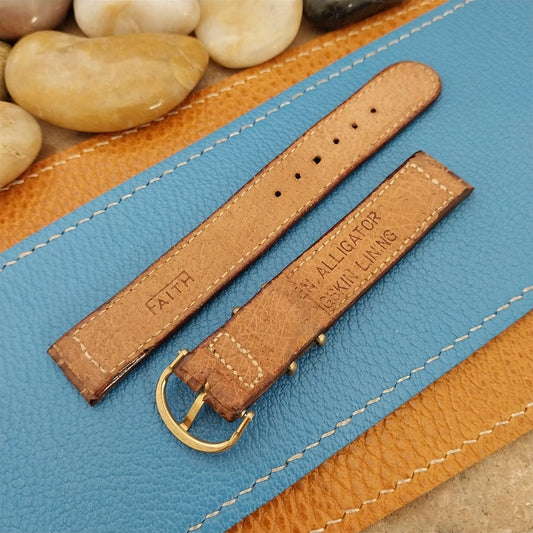 1940s Vintage 15mm Alligator Classic nos unused Watch Band